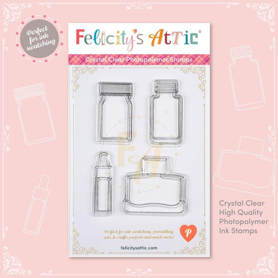 Clear Ink Bottle Stamps - Set P - Felicity's Attic