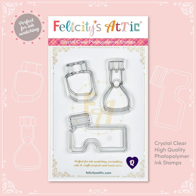 Clear Ink Bottle Stamps - Set Q - Felicity's Attic