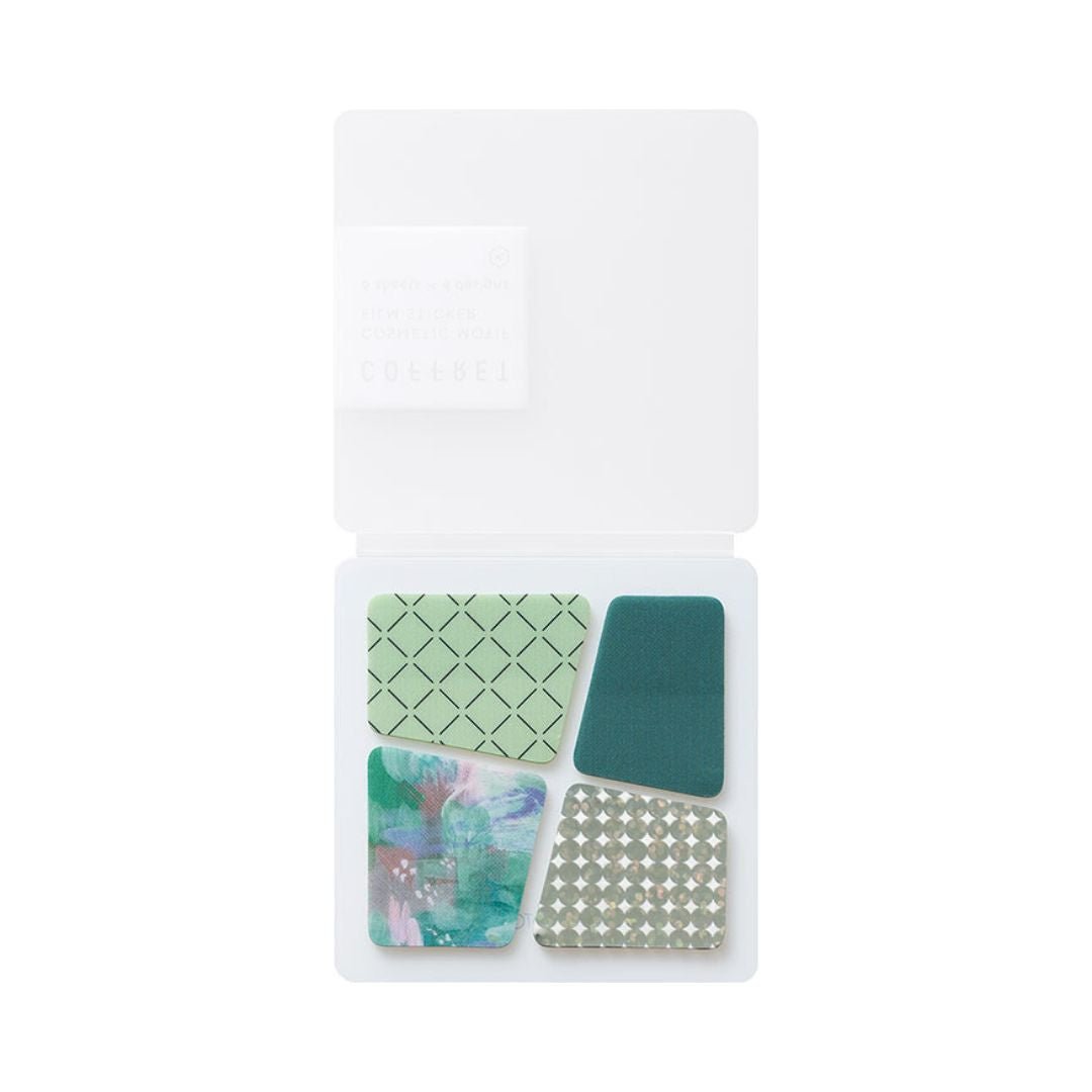 Coffret Block Clear PET Planner Stickers - Peacock Green - King Jim