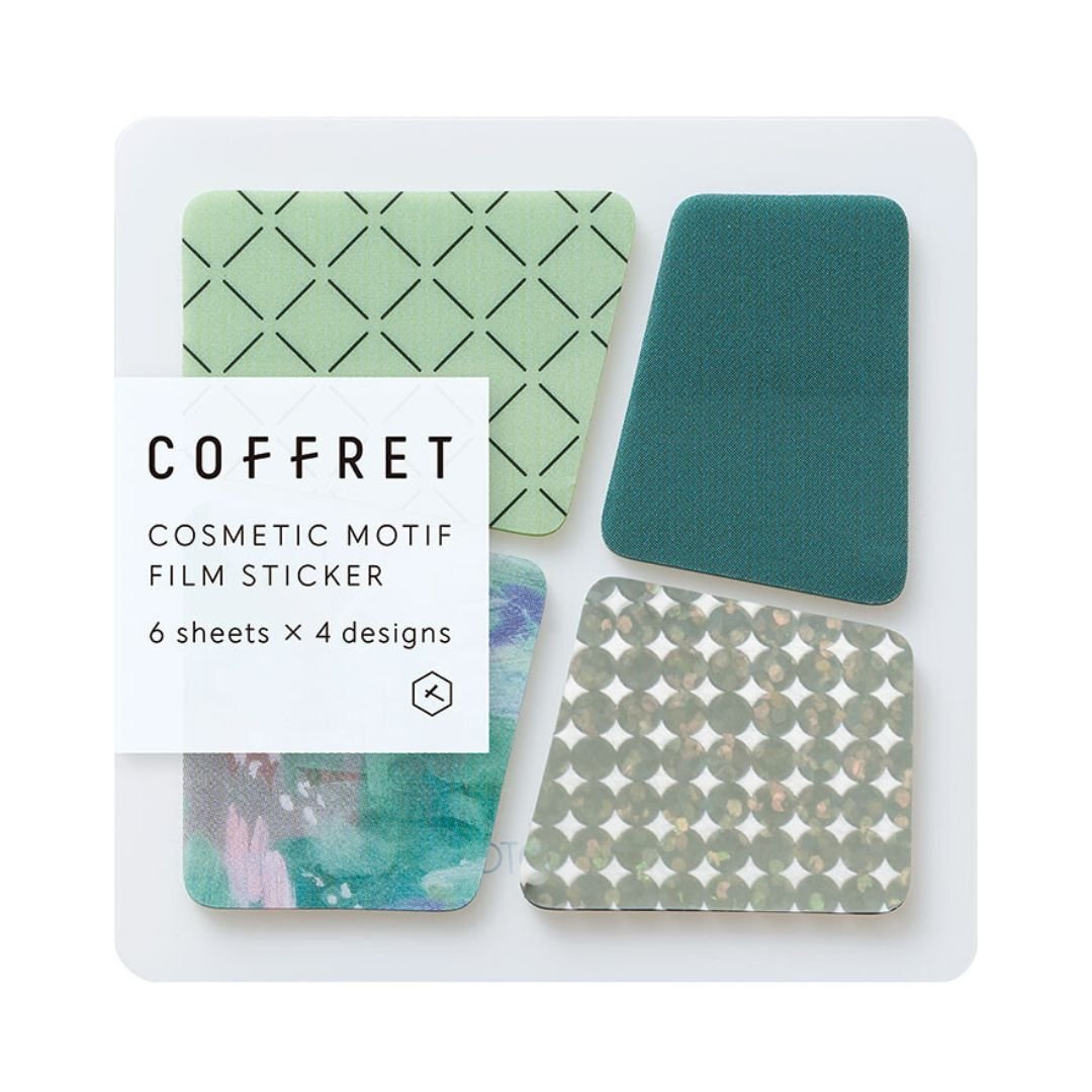 Coffret Block Clear PET Planner Stickers - Peacock Green - King Jim