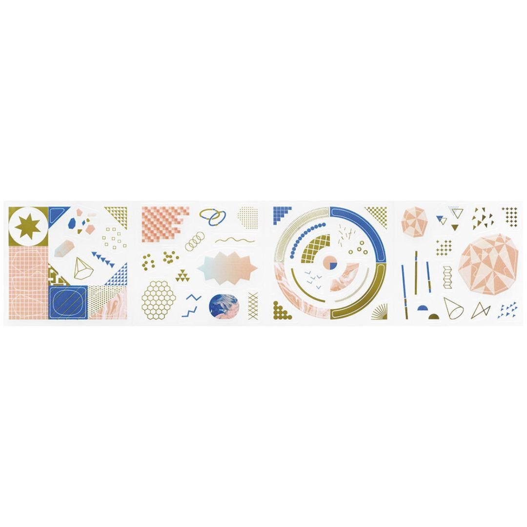 Coffret Clear PET Planner Roll Stickers - Apricot Orange - King Jim