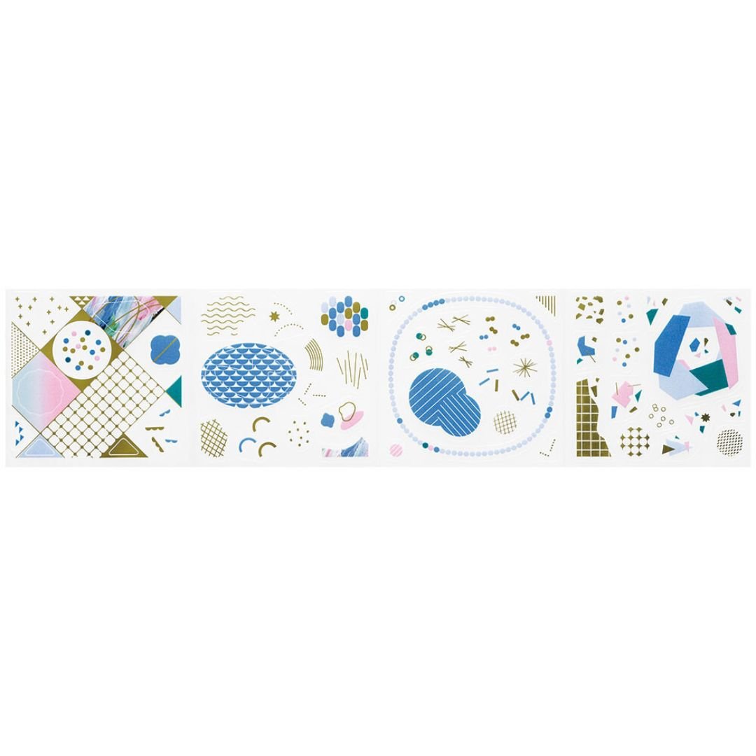 Coffret Clear PET Planner Roll Stickers - Lagoon Blue - King Jim