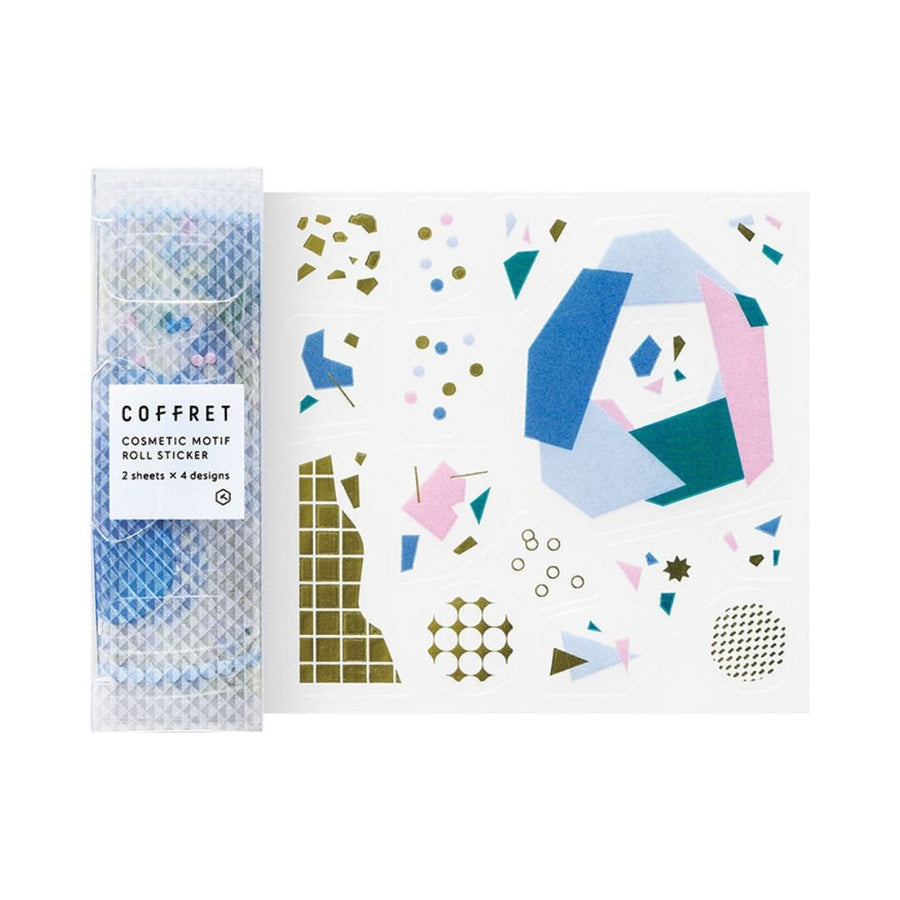 Coffret Clear PET Planner Roll Stickers - Lagoon Blue - King Jim