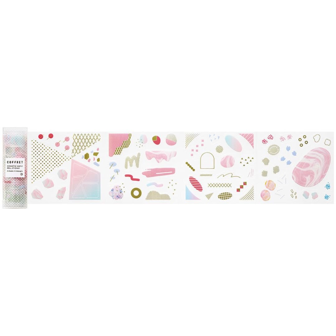 Coffret Clear PET Planner Roll Stickers - Lilac Pink - King Jim