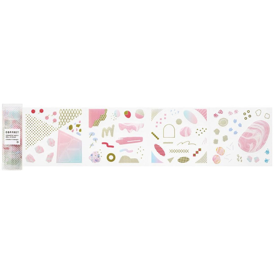Coffret Clear PET Planner Roll Stickers - Lilac Pink - King Jim