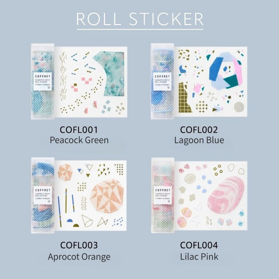 Coffret Clear PET Planner Roll Stickers - Lilac Pink - King Jim