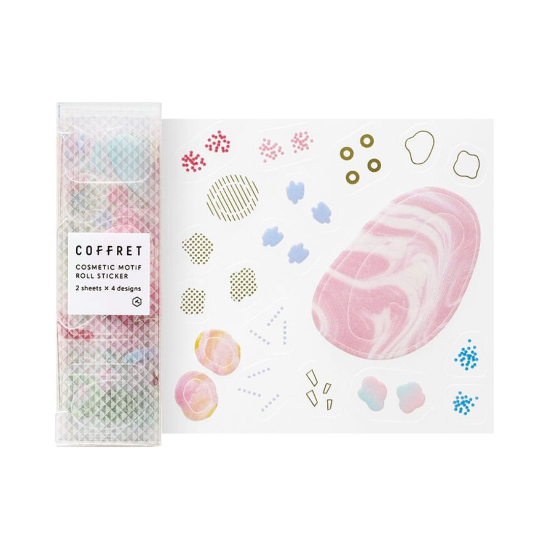 Coffret Clear PET Planner Roll Stickers - Lilac Pink - King Jim