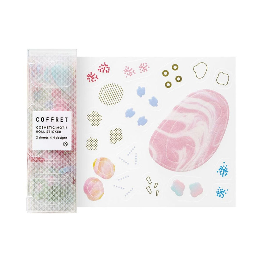 Coffret Clear PET Planner Roll Stickers - Lilac Pink - King Jim
