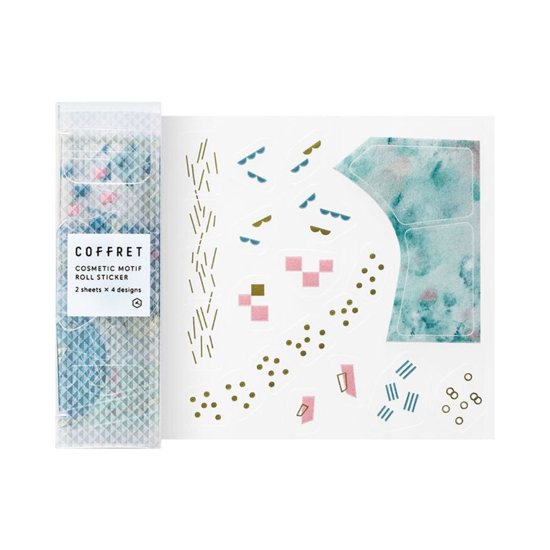 Coffret Clear PET Planner Roll Stickers - Peacock Green - King Jim