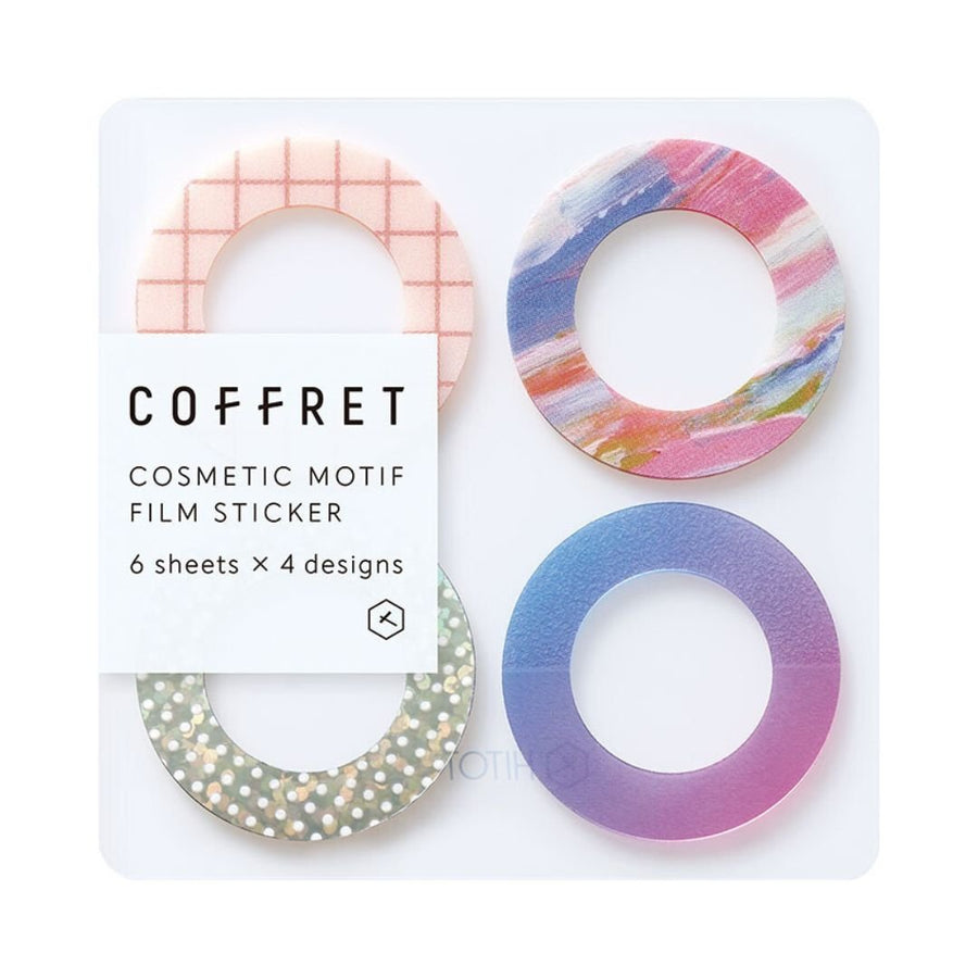 Coffret Ring Clear PET Planner Stickers - Lilac Pink - King Jim