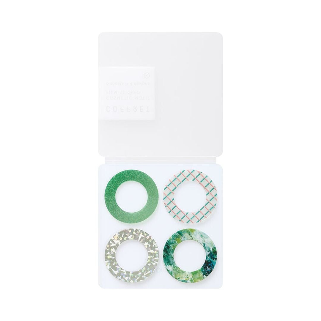 Coffret Ring Clear PET Planner Stickers - Peacock Green - King Jim