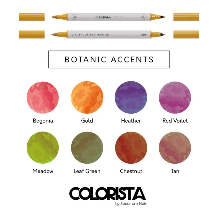 Colorista Watercolour Markers - Botanic Accents - 