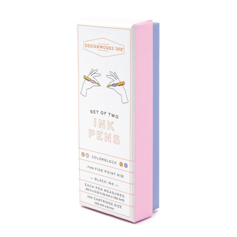Colour Block Pens-Pens-Designworks Collective-Lilac & Cornflower