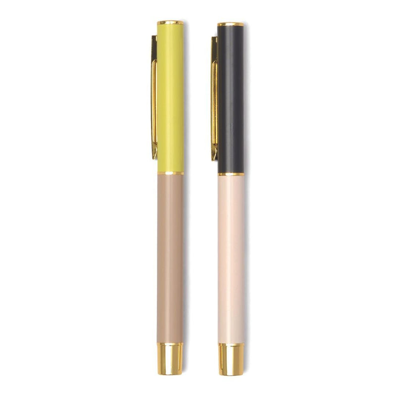 Colour Block Pens-Pens-Designworks Collective-Off White & Taupe