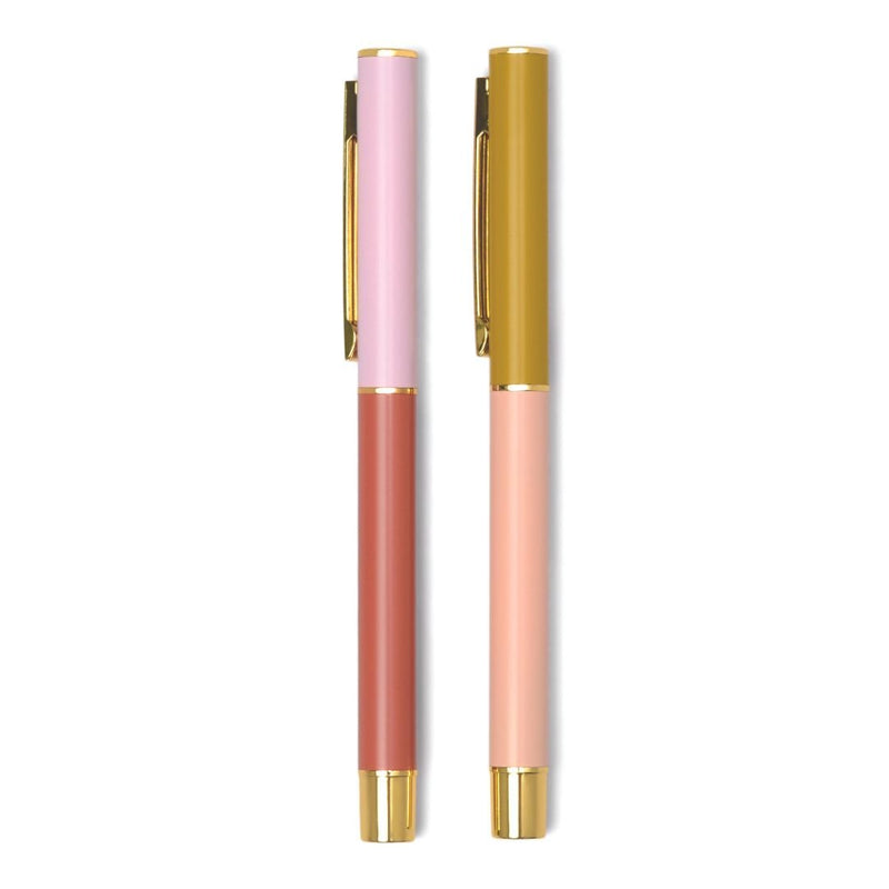 Colour Block Pens-Pens-Designworks Collective-Rosewood & Blush