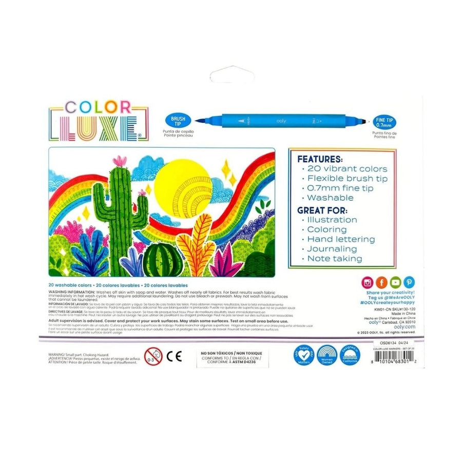 Colour Luxe Double - Ended Markers - Set of 20 - Ooly