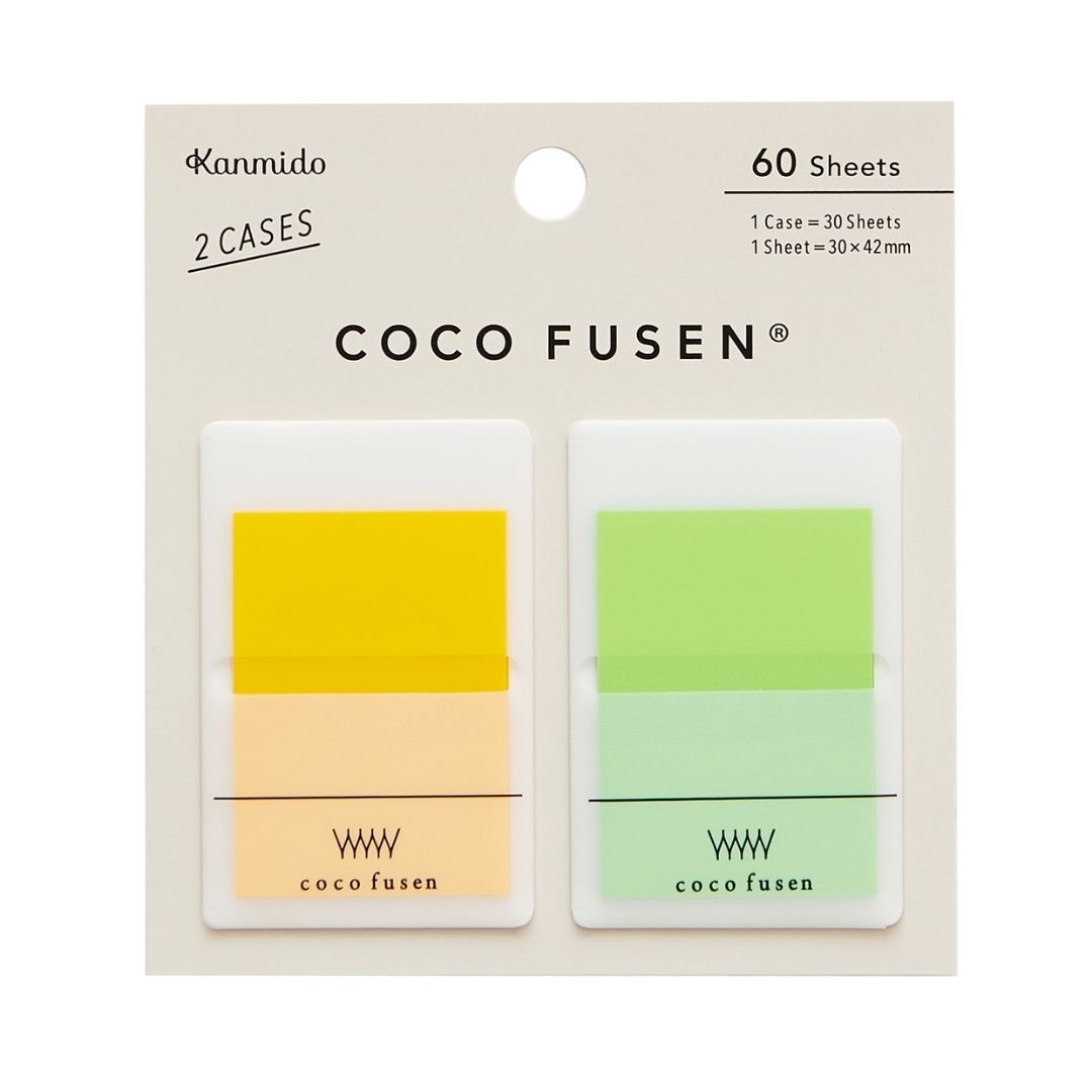 Colourful Sticky Notes Coco Fusen - Light Yellow L - Kanmido