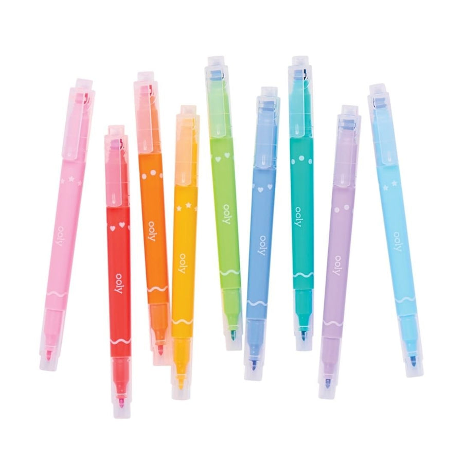 Confetti Stamp Double - Ended Markers - Set of 9 - Ooly