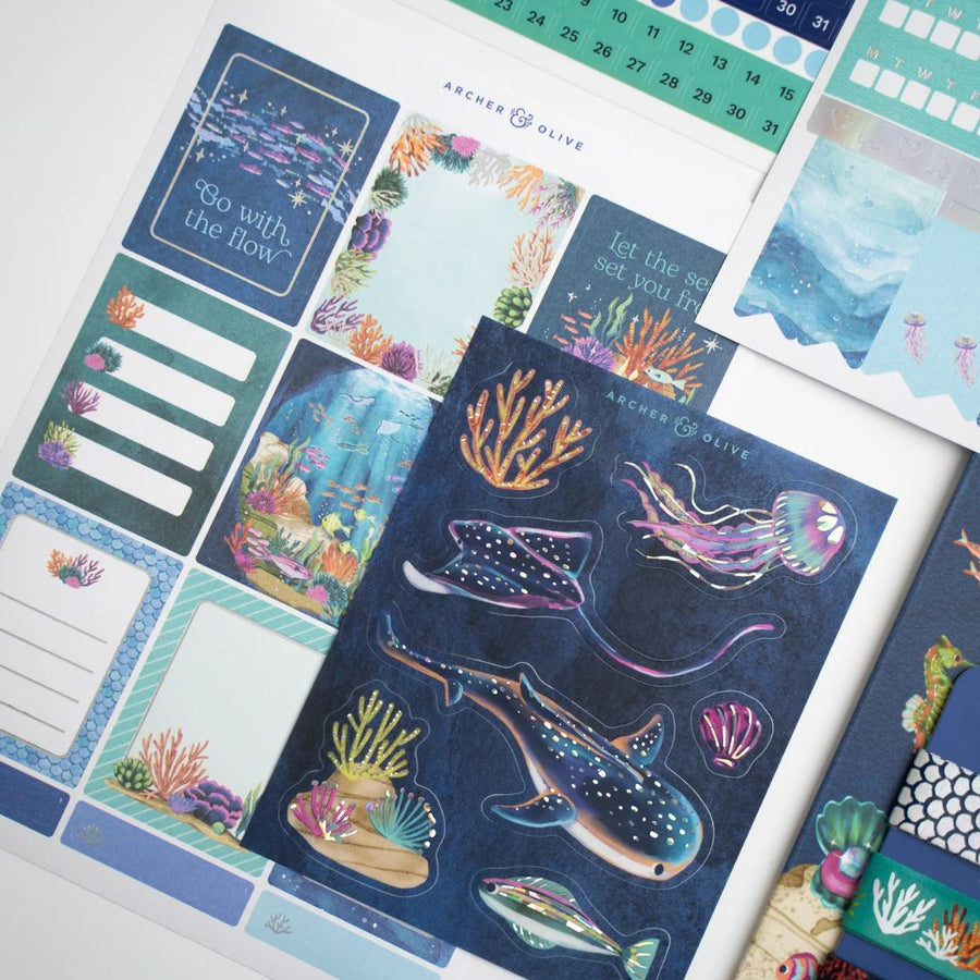 Coral Cove Journal Kit July 2026 - Archer & Olive - Archer & Olive