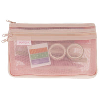 Coral Pink Match Mesh Pencil Case - Sun - Star - Sun - Star - Under the Rowan Trees