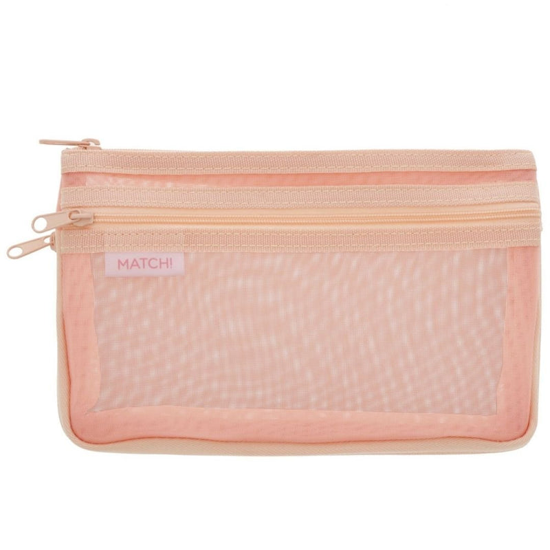 Match Mesh Pencil Case - Sun-Star-Pencil Cases-Sun-Star-Coral