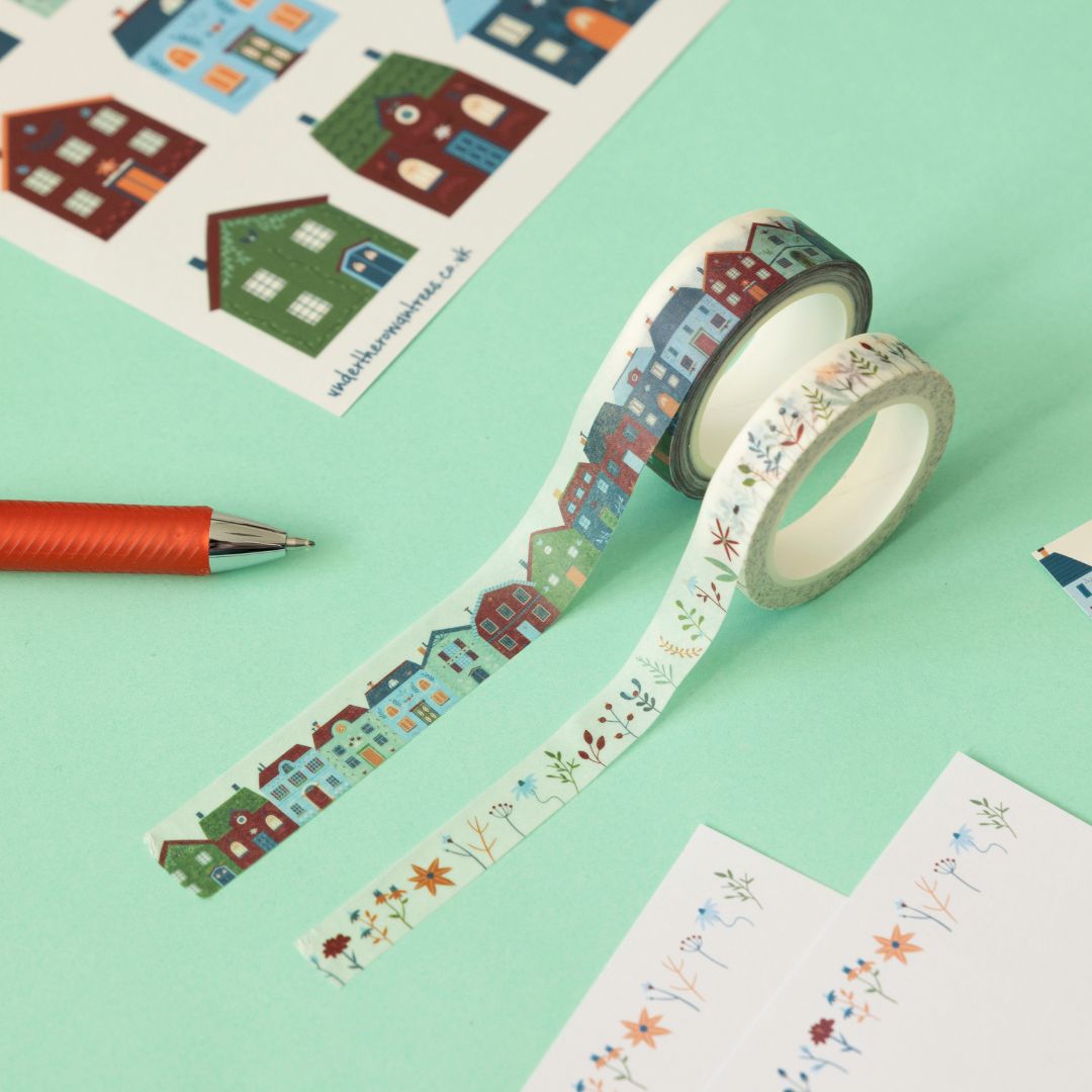 Cosy Abodes Washi Tape - Houses - Under the Rowan Trees