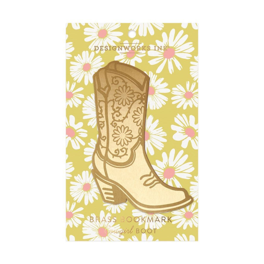 Cowgirl Boot Metal Bookmark - Designworks Collective - Under the Rowan Trees