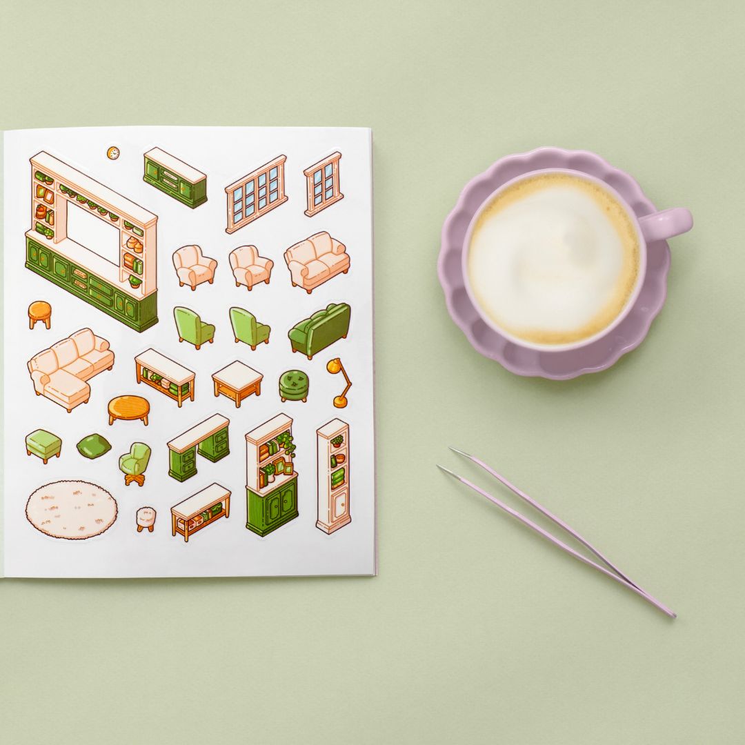 Cute n Cozy Sticker Therapy Book - Skittledog