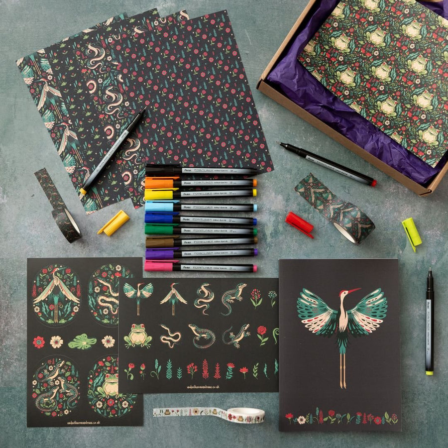 Dark Bloom Stationery Gift Box - Under the Rowan Trees