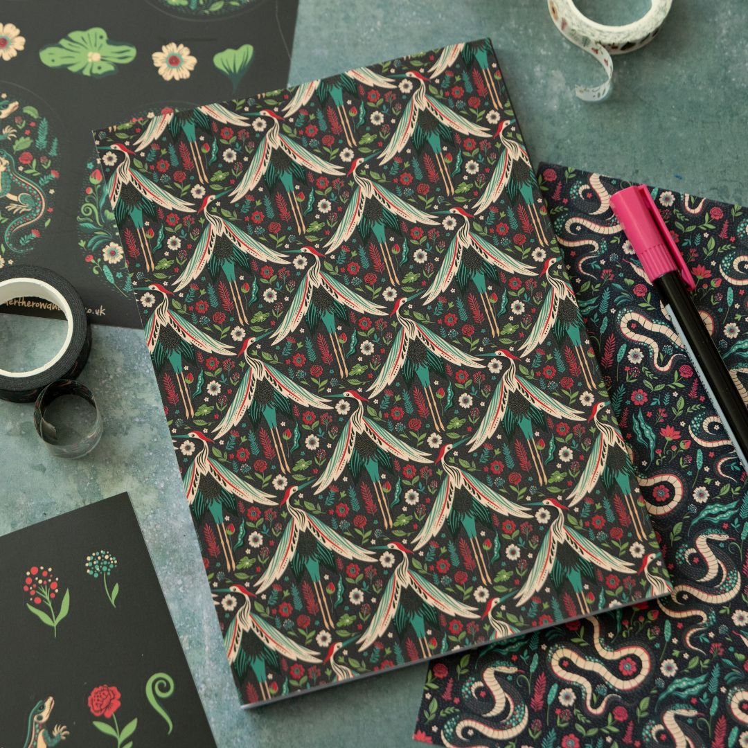 Dark Bloom Stationery Gift Box - Under the Rowan Trees