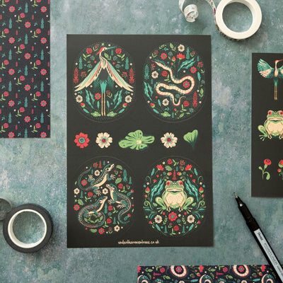 Dark Bloom Stationery Gift Box - Under the Rowan Trees