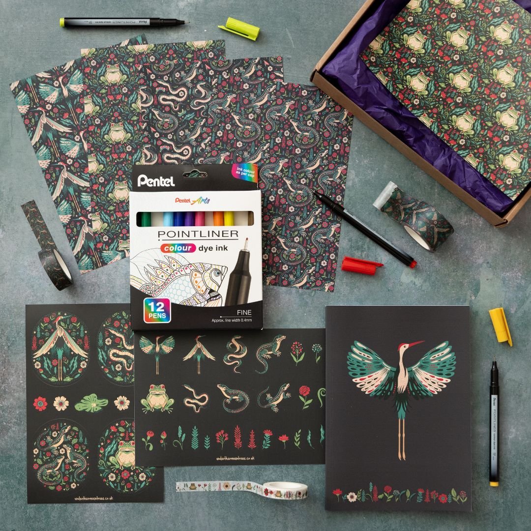 Dark Bloom Stationery Gift Box - Under the Rowan Trees