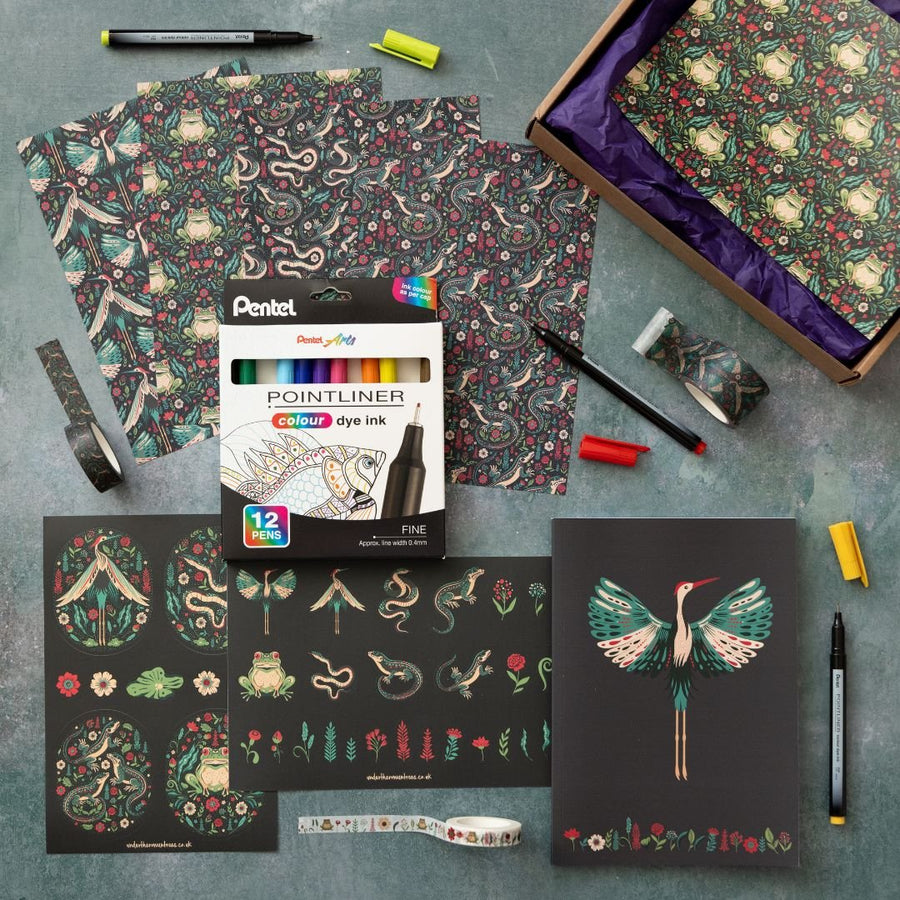 Dark Bloom Stationery Gift Box - Under the Rowan Trees