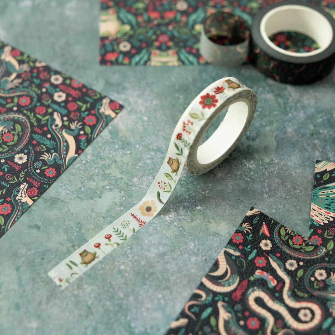 Dark Bloom Washi Tapes - 10mm - Under the Rowan Trees