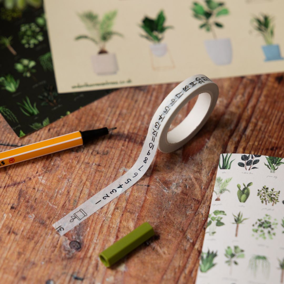 Dates Washi Tape - Numbers - Under the Rowan Trees