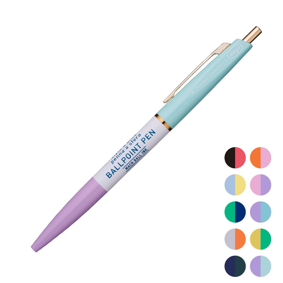 Days 3 Section Ballpoint Pens - Mark's Tokyo - Black Red - Mark's Inc.