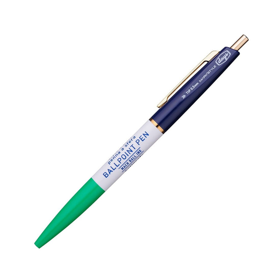 Days 3 Section Ballpoint Pens - Mark's Tokyo - Navy Basil - Mark's Inc.