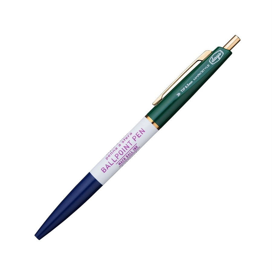 Days 3 Section Ballpoint Pens - Mark's Tokyo - Navy Green - Mark's Inc.