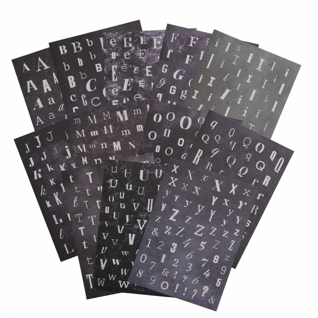 Deluxe Letter Sticker Set Dark - Archer & Olive