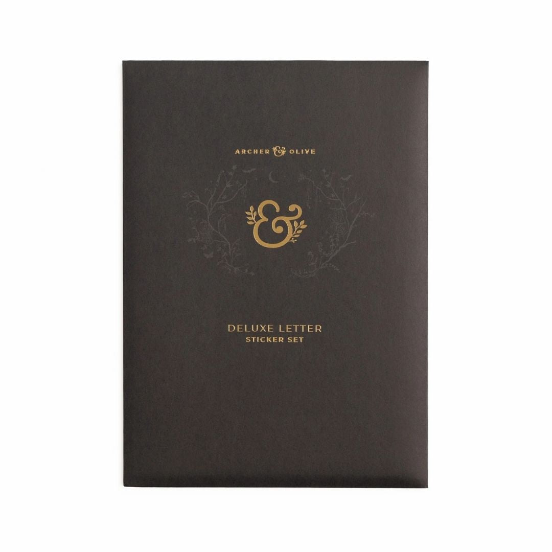 Deluxe Letter Sticker Set Dark - Archer & Olive