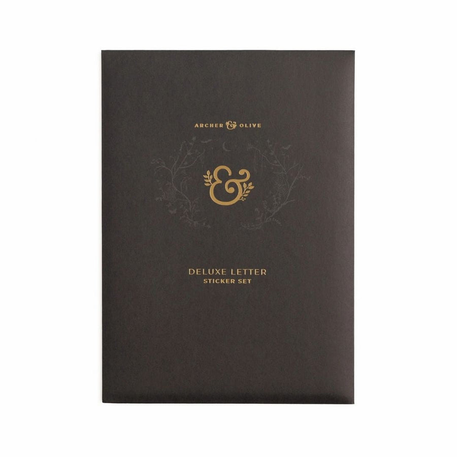 Deluxe Letter Sticker Set Dark - Archer & Olive