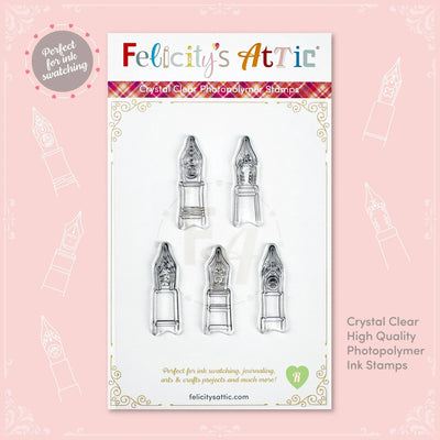 Detailed Fountain Pen Nib Stamps - Set R - Felicity's Attic
