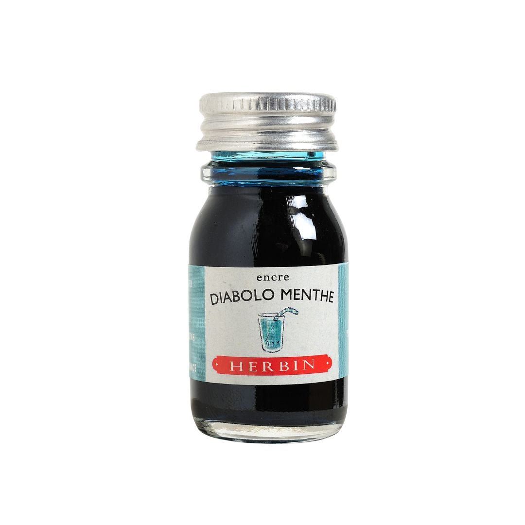 Diabola Menthe Herbin Fountain Pen Ink Bottle 10ml - Herbin - Under the Rowan Trees