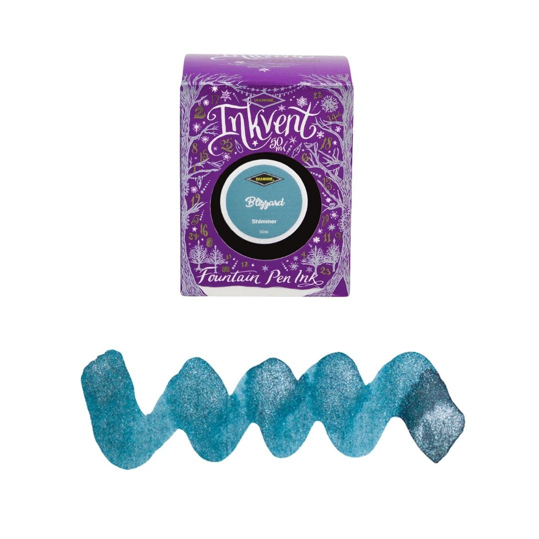 Diamine 50ml Fountain Pen Ink - Purple Inkvent Edition - Blizzard