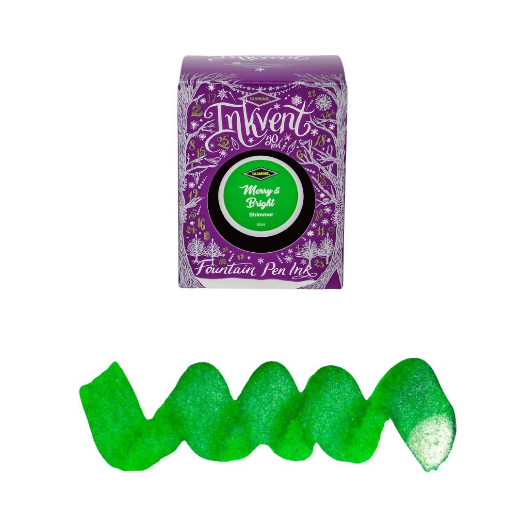 Diamine 50ml Fountain Pen Ink - Purple Inkvent Edition - Merry & Bright