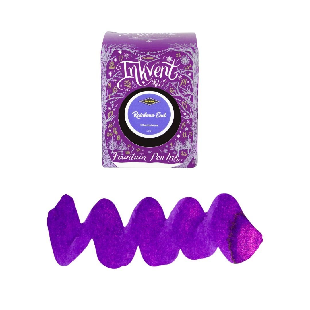Diamine 50ml Fountain Pen Ink - Purple Inkvent Edition - Rainbows End
