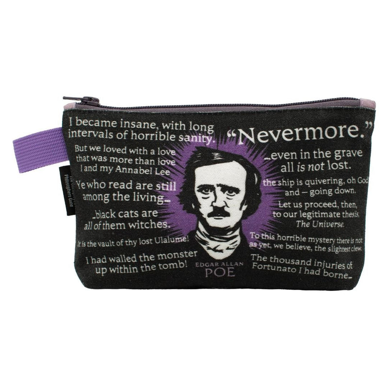 Canvas Pencil Case - The Unemployed Philosophers Guild-Edgar Allan Poe Front