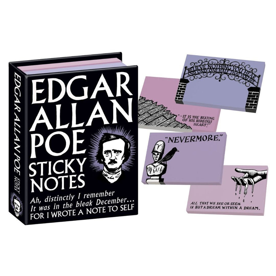 Edgar Allan Poe Sticky Notes - The Unemployed Philosophers Guild - Under the Rowan Trees
