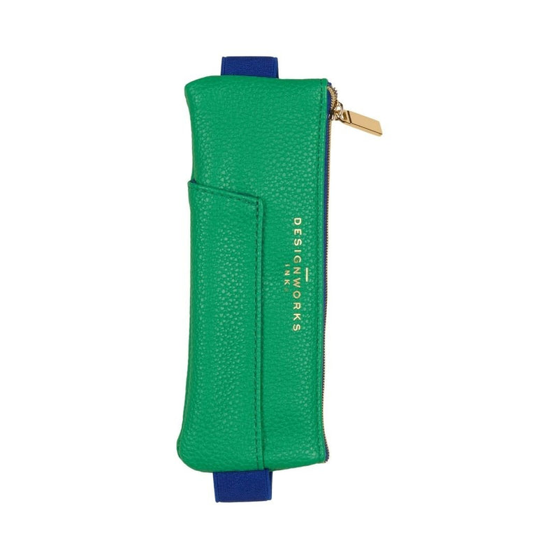 Elasticated Pen Pouch - Notebook Pencil Case-Pencil Cases-Designworks Collective-Green