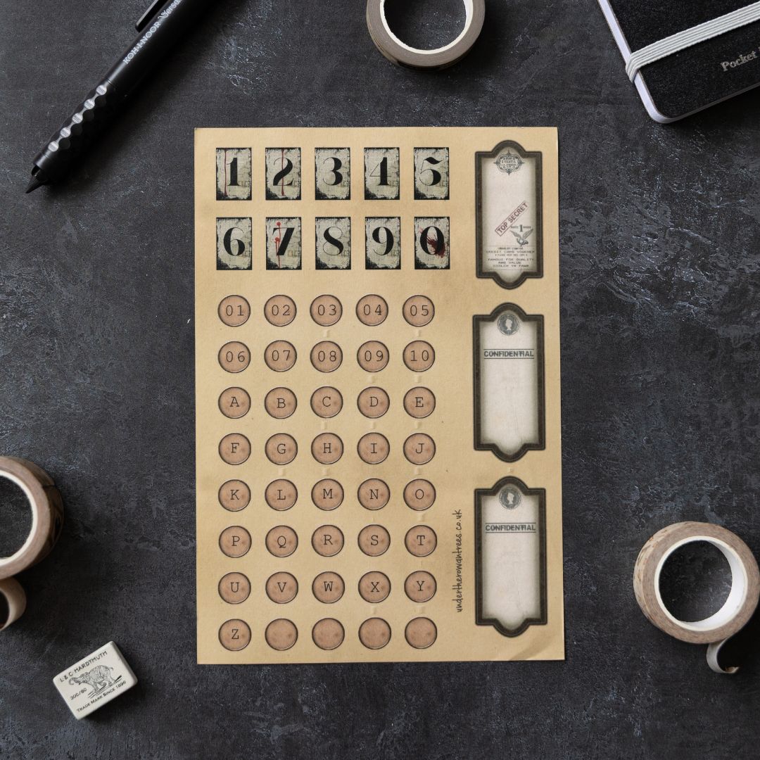 Elementary Sticker Sheets - Num/Let - Under the Rowan Trees